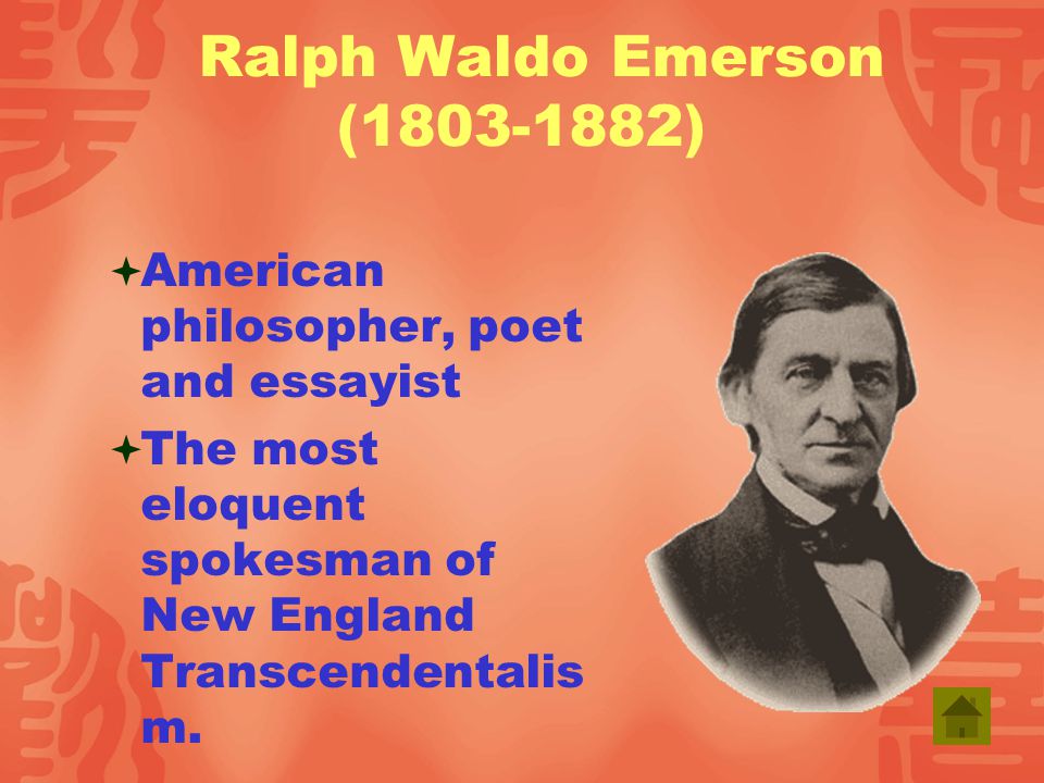 The influence of transcendentalism and anti transcendentalism on the authors ralph waldo emerson and